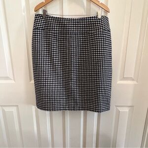 Talbots Black and White Pencil Skirt